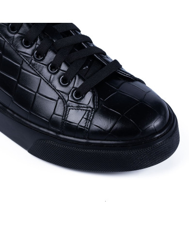 Pantofi Sport Idolo PSB3 Croco Negru  -  Bărbați