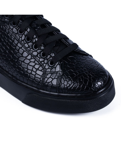 Pantofi Sport Idolo PSB3 Croco Negru 2  -  Bărbați
