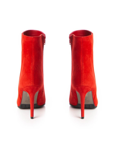 Botine Idolo BD1Roșu Velur -  Femei