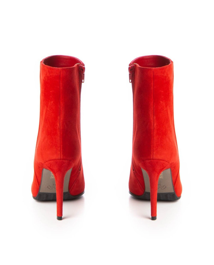 Botine Idolo BD1Roșu Velur -  Femei