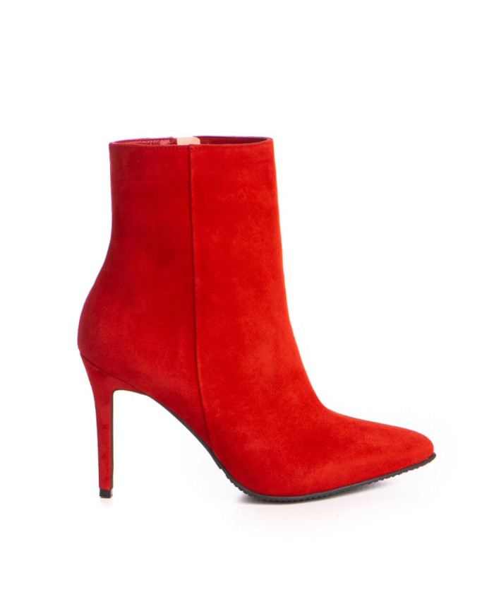 Botine Idolo BD1Roșu Velur -  Femei