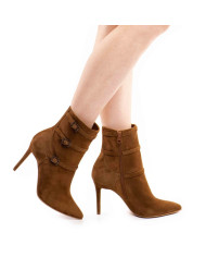 Botine Idolo BD2 Maro velur -  Femei