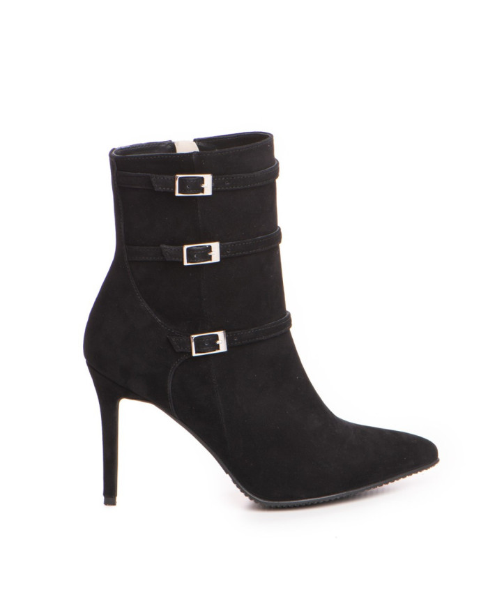 Botine Idolo BD2 Negru velur -  Femei