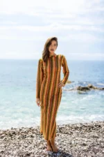 Rochie de plajă Sofia – model lung cu spatele decupat
