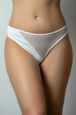Chilot tanga Isabella - alb