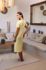 Cămașă de noapte damă Adelina – model din bumbac ajurat