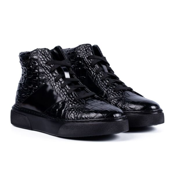 Pantofi Sport Înalți Bărbați HT 1 Croco - negru