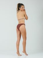 Costum de baie damă Isabella – două piese, bej și maro