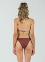 Costum de baie damă Isabella – două piese, bej și maro