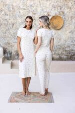 Cămașă de noapte damă Loreta – model din bumbac cu imprimeu floral