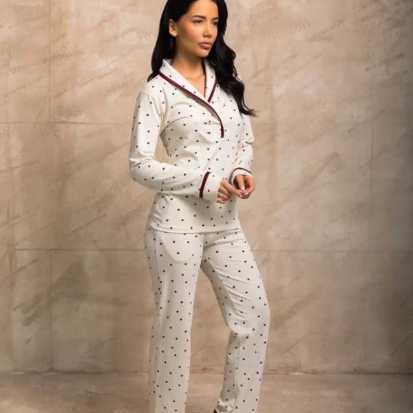 Pijama damă Amour – cămașă și pantaloni lungi