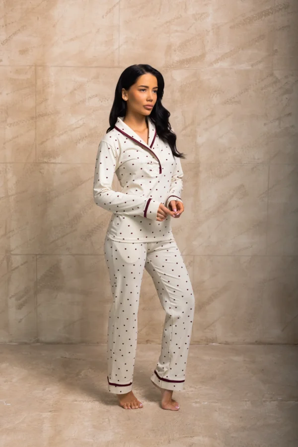 Pijama damă Amour – cămașă și pantaloni lungi