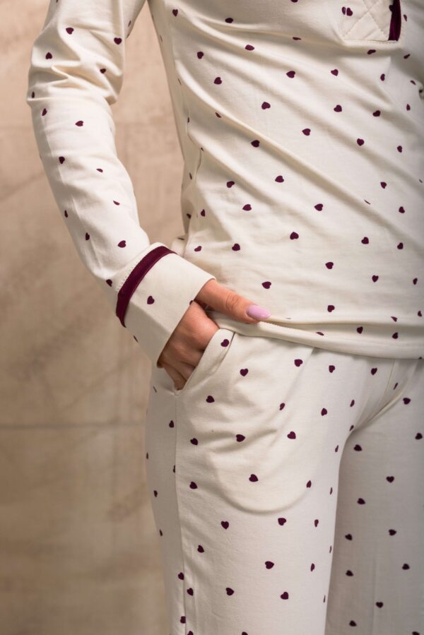 Pijama damă Amour – cămașă și pantaloni lungi