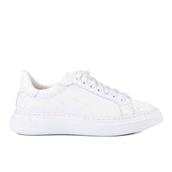 Pantofi Sport Bărbați PSB 1 Croco - alb