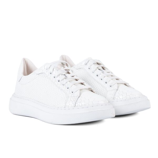 Pantofi Sport Bărbați PSB 1 Croco - alb