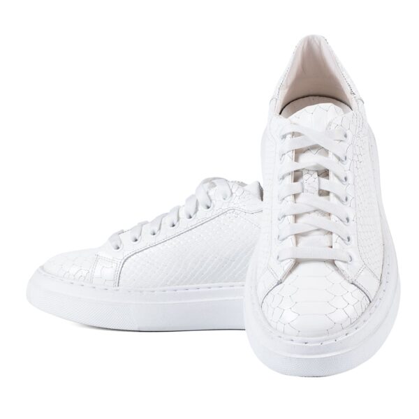 Pantofi Sport Bărbați PSB 1 Croco - alb