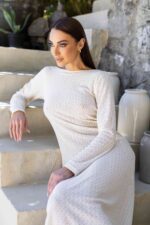 Rochie de plajă Columbia – model maxi cu spatele decupat