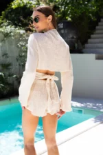 Set damă Rafaela – top scurt și pantaloni scurți