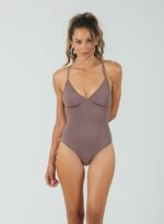 Costum de baie damă Valentina – model întreg, maro