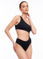 Costum de baie damă Veronica– model întreg asimetric, negru