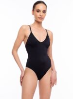 Costum de baie damă Viviana – model întreg asimetric, negru